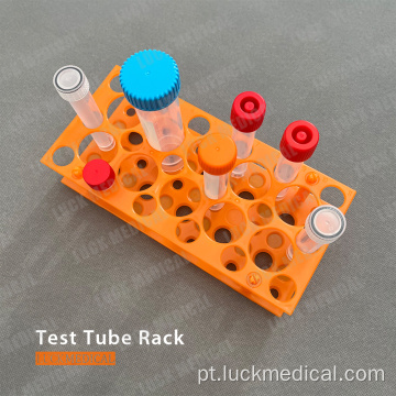 Suporte de tubo descartável de teste de laboratório